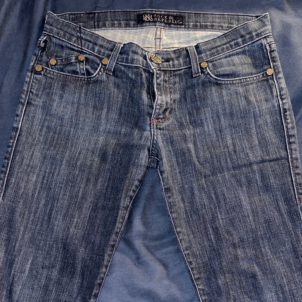 Rock & Republic Medium Blue Boot Cut Jeans